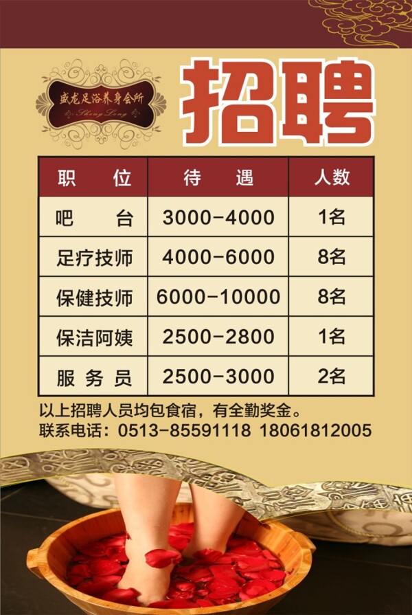 足浴招聘