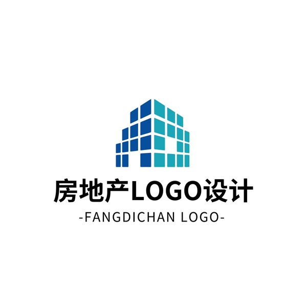 簡約大氣創(chuàng)意房地產logo標志設計