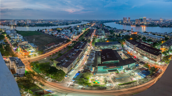 胡志明市鸟瞰风景图片