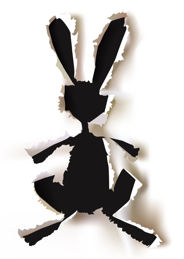 可爱卡通兔子形象矢量素材