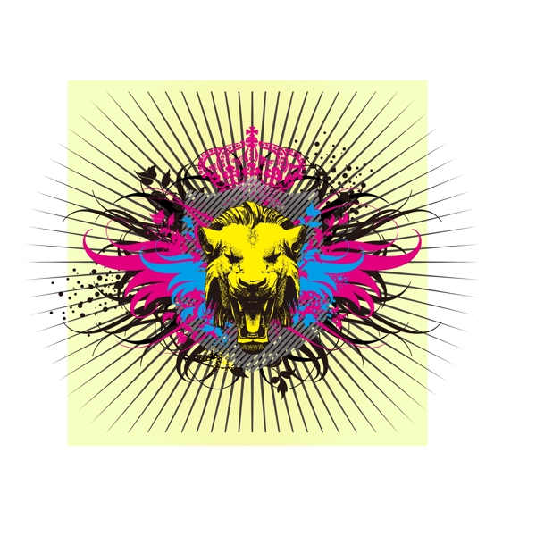 印花矢量圖靚仔裝動物T恤圖案個(gè)性潮流免費(fèi)素材