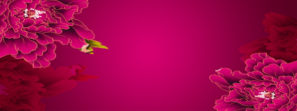 喜慶牡丹中國(guó)風(fēng)花紋背景banner