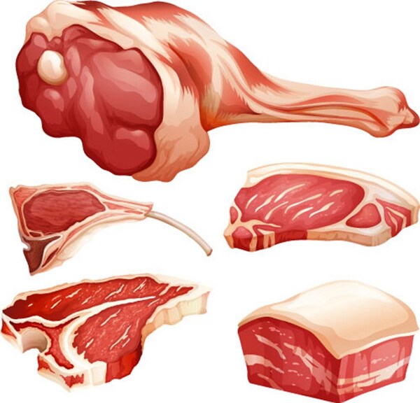 豬肉矢量背景