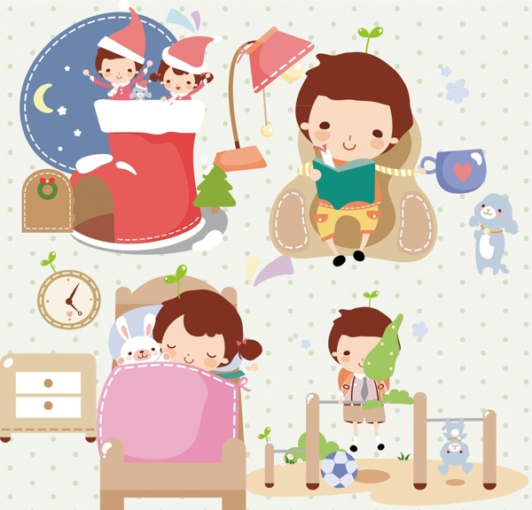 韓國(guó)卡通男孩女孩圖片