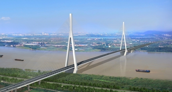 湖北嘉鱼长江公路大桥图片
