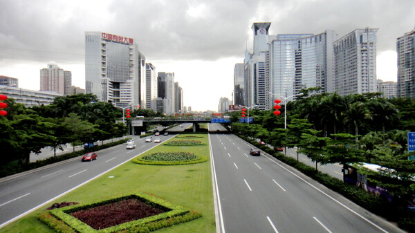 深南大道深圳城市风景图片