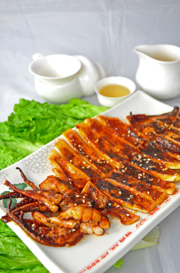 炭燒魷魚圖片