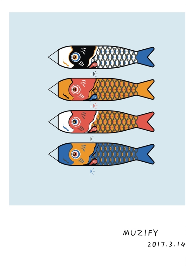日式鱼旗