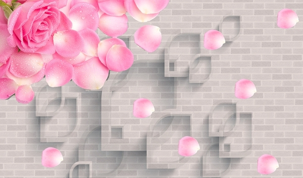 3D玫瑰花瓣图片素材分层
