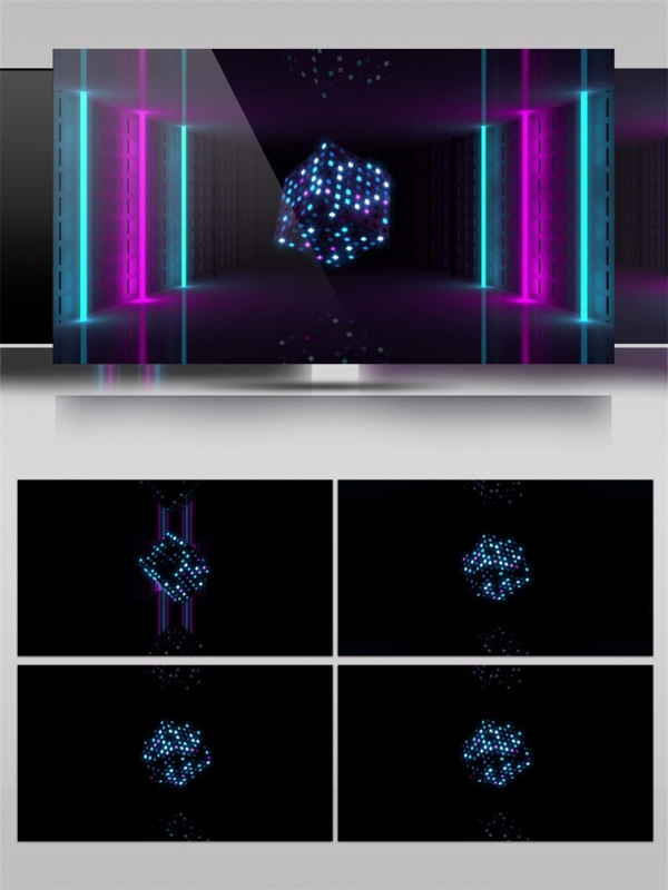 紫色梦幻光束动态视频素材