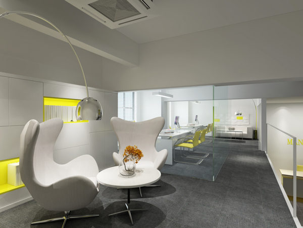 现代简欧风格办公室会客室装修效果图