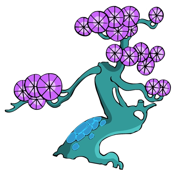 樹木古典插畫