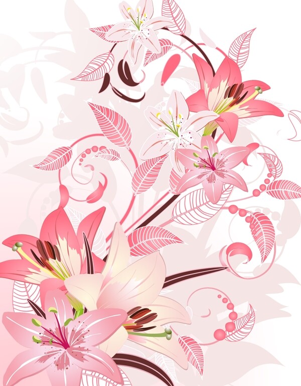 歐美花紋1291矢量EPS