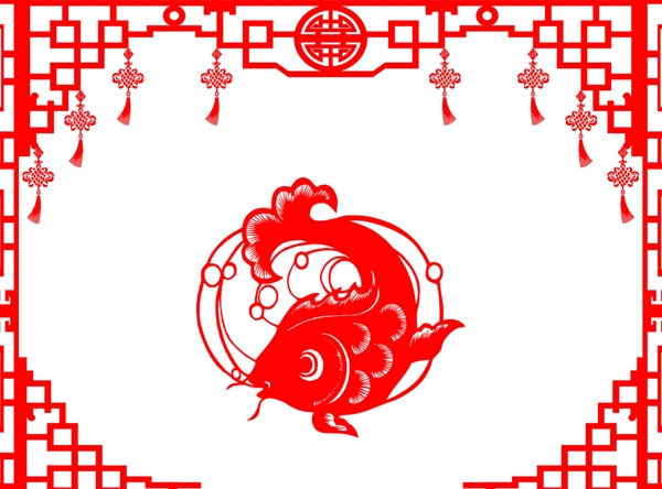 魚剪紙圖片