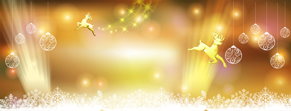 金黃色圣誕世界banner背景