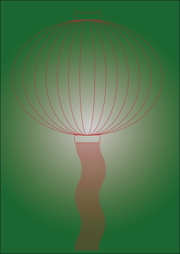 燈籠線稿矢量素材