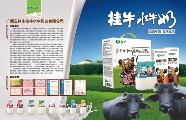 桂牛乳业杂志扉页广告