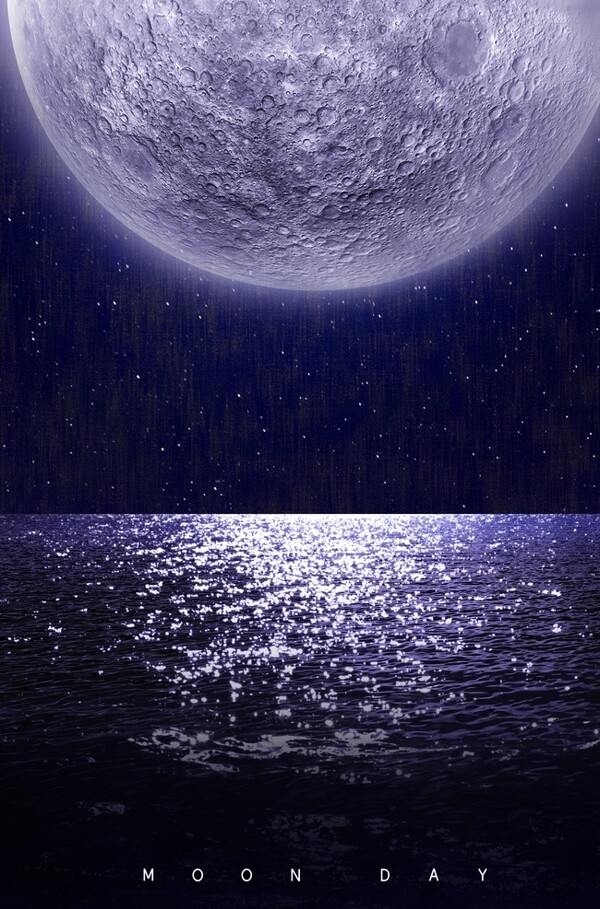 唯美月亮背景图片