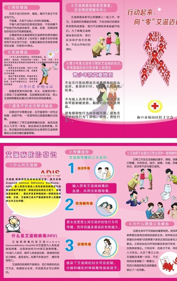艾滋病三折頁圖片