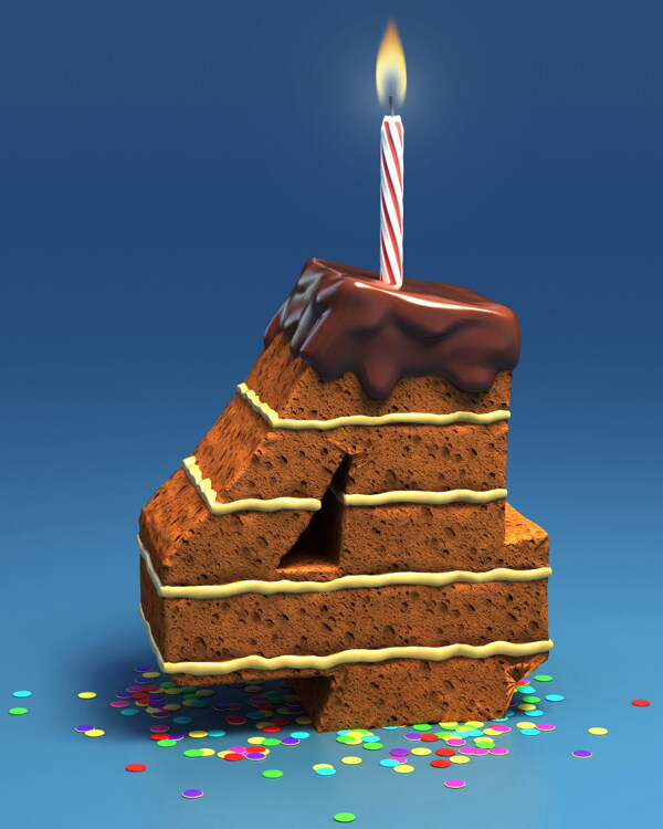 數(shù)字生日蛋糕圖片