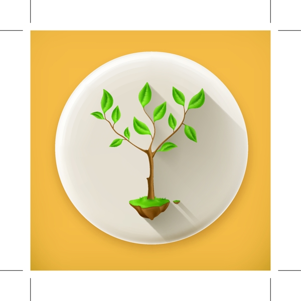 綠色植物彩色圖標(biāo)