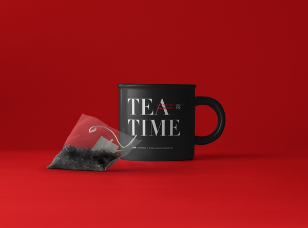 茶杯搪瓷杯茶袋袋泡茶VI样机