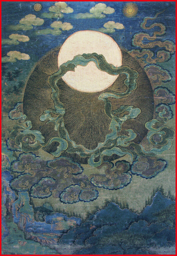 祥云油画图片