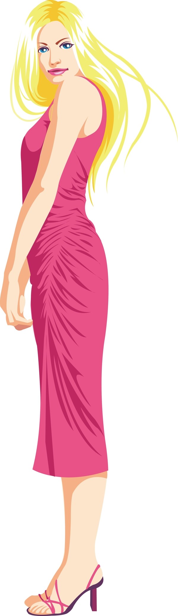 人物矢量素材摩登女性