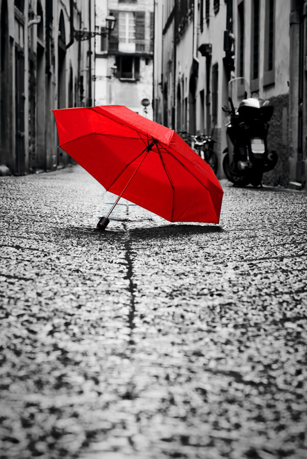 彩色雨傘