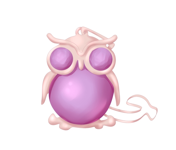 紫色的青蛙吊坠插画