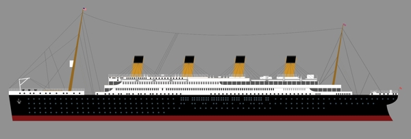 泰坦尼克号矢量图