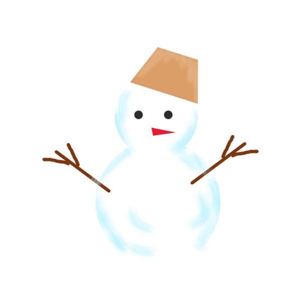 可爱卡通冬季雪人png元素