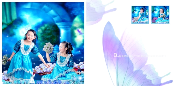 芭比娃娃芭比娃娃m兒童模板影樓魔法書DVD48