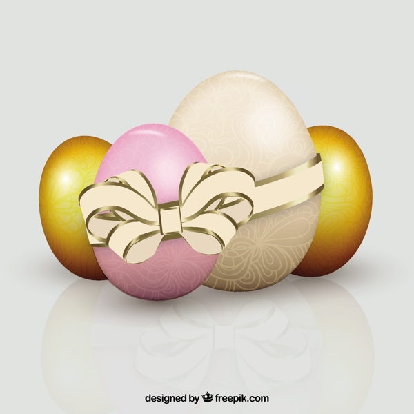 帶絲帶的復(fù)活節(jié)蛋