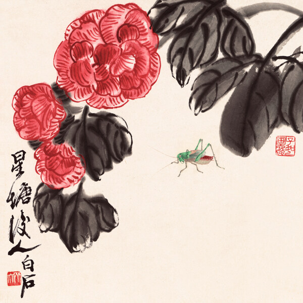 写意植物画新中式装饰画水墨