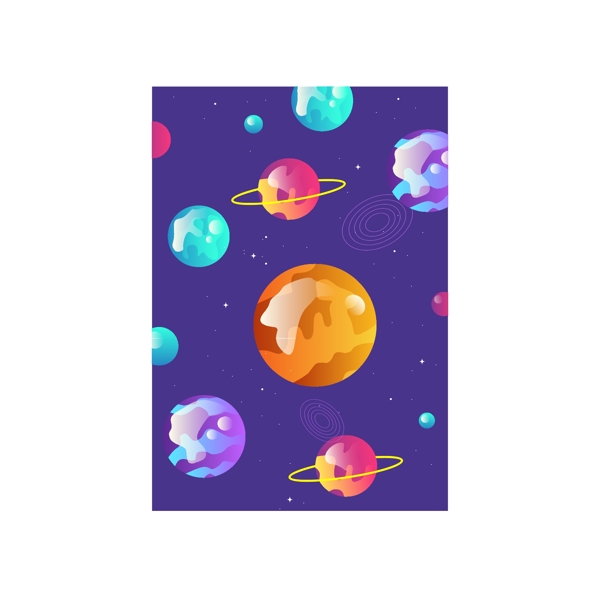 背景海報星空紫色矢量元素