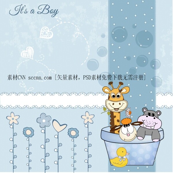 可愛卡通小動物背景