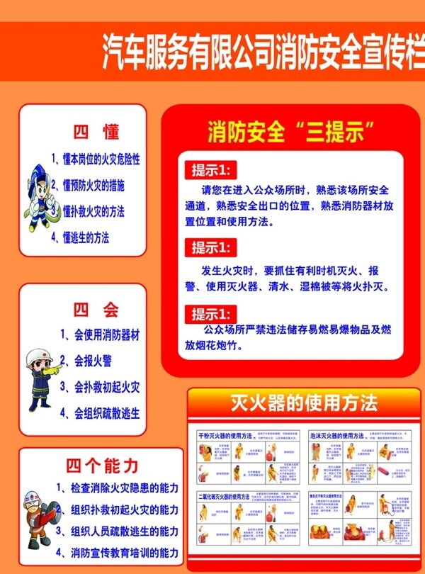 消防安全宣傳欄
