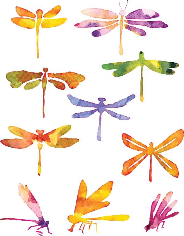 蜻蜓矢量卡通装饰元素