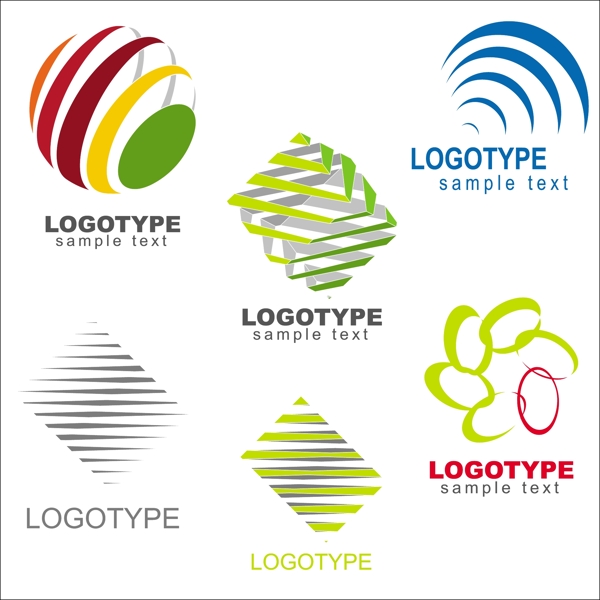 多款圖形logo模板矢量素材