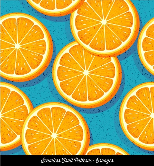 橙子切片无缝背景图片
