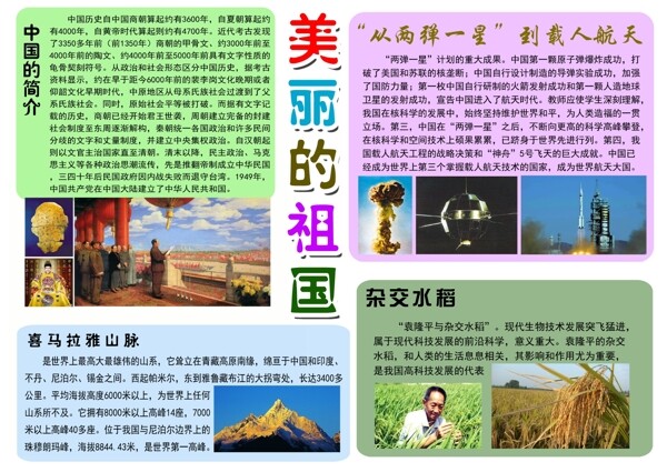 小學生愛祖國手抄報