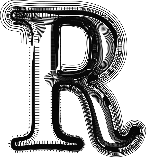 字體說明字母R