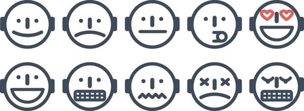 10机器人的表情