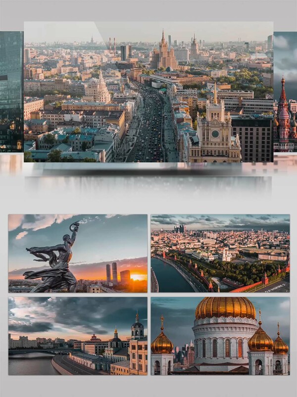 4K超清实拍莫斯科城市景观视频素材