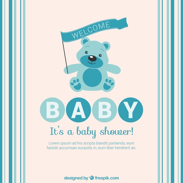 蓝宝宝洗澡卡与泰迪熊