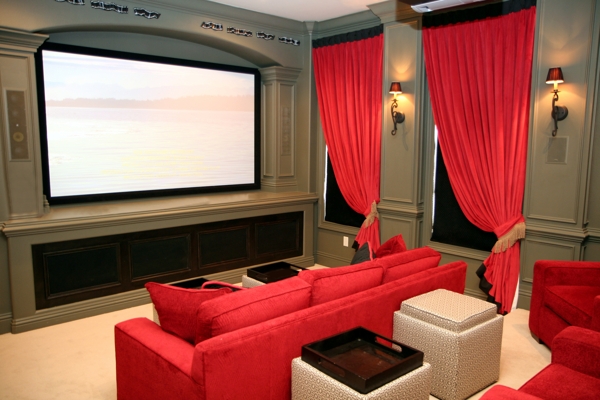红色家具客厅设计图片