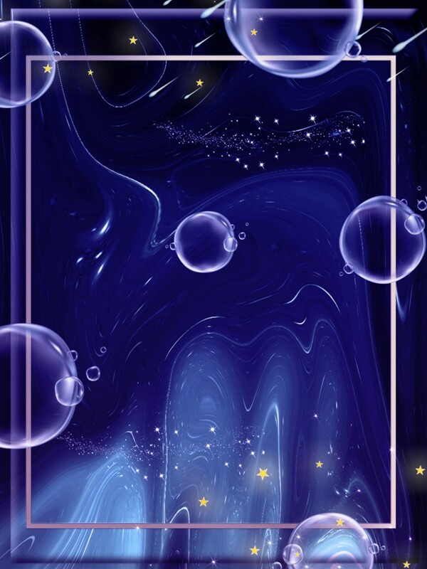 极致梦幻海洋气泡梦幻海报背景