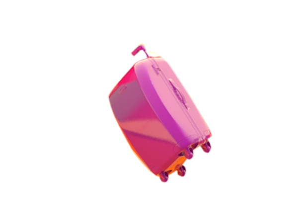 紫色的旅行箱