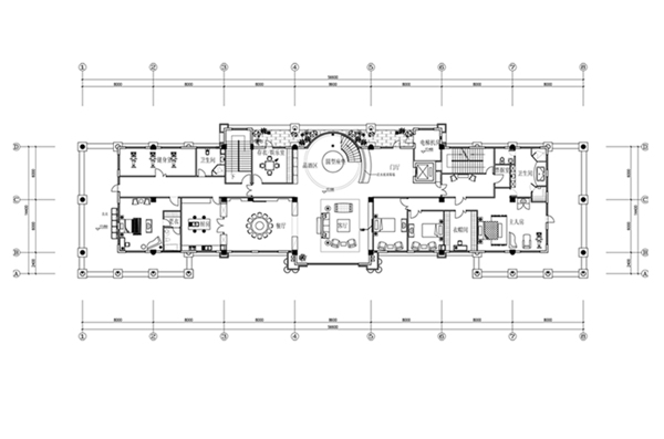 酒店大套房CAD平面方案